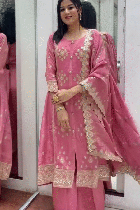 Women’s Embroidered Anarkali Kurta Set A Timeless Blend of Tradition & Elegance