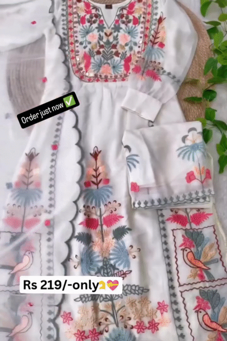 Women Georgette Kurta Pant Set