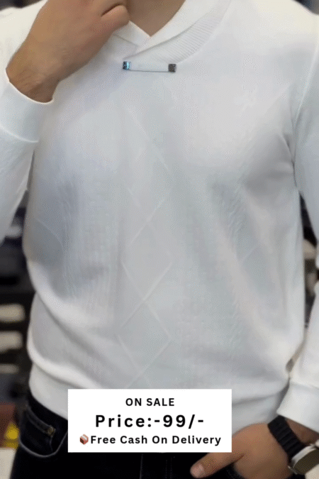 Classic Sequinned Slim Fit Cotton Shirt