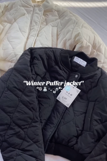 Classic White Quilted Winter Puffer Jacket