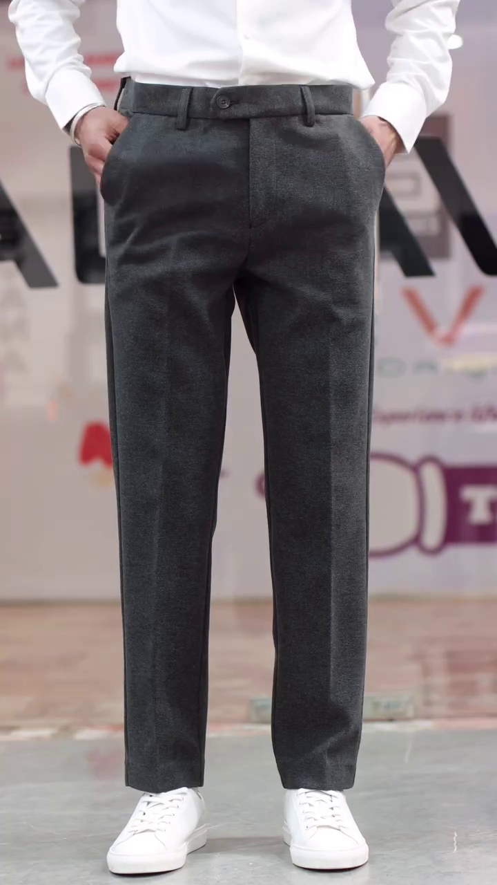 Men Slim Fit Everyday Smart Wear Comfort Stretch Formal Trouser - Image 5