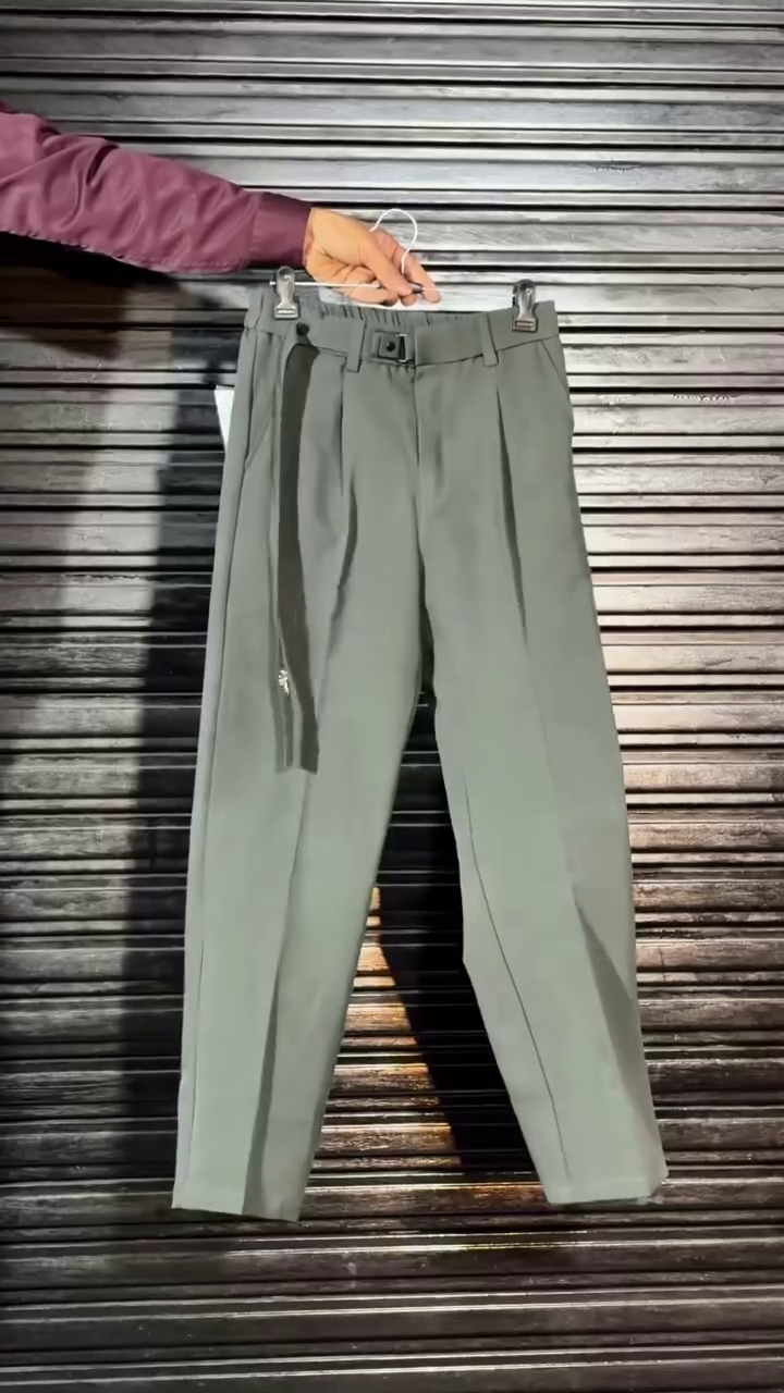 Men Slim Fit Easy Wash Formal Trousers - Image 5