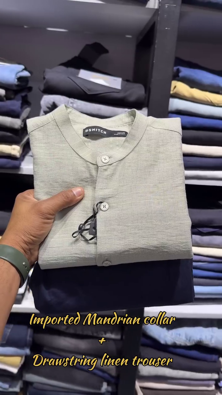 Men's Cotton Blend Solid Textured Kurta - Image 6