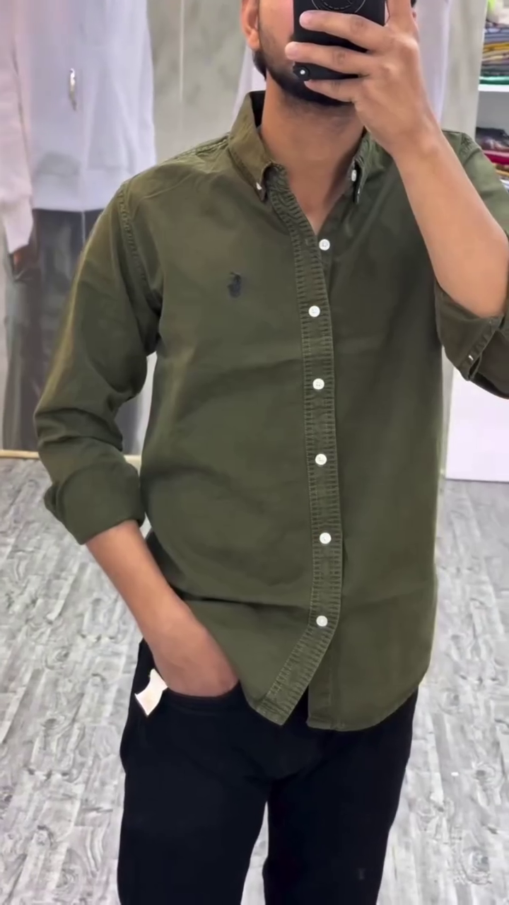 Men’s Plain Daily Wear Full Sleeve Shirt - Image 4