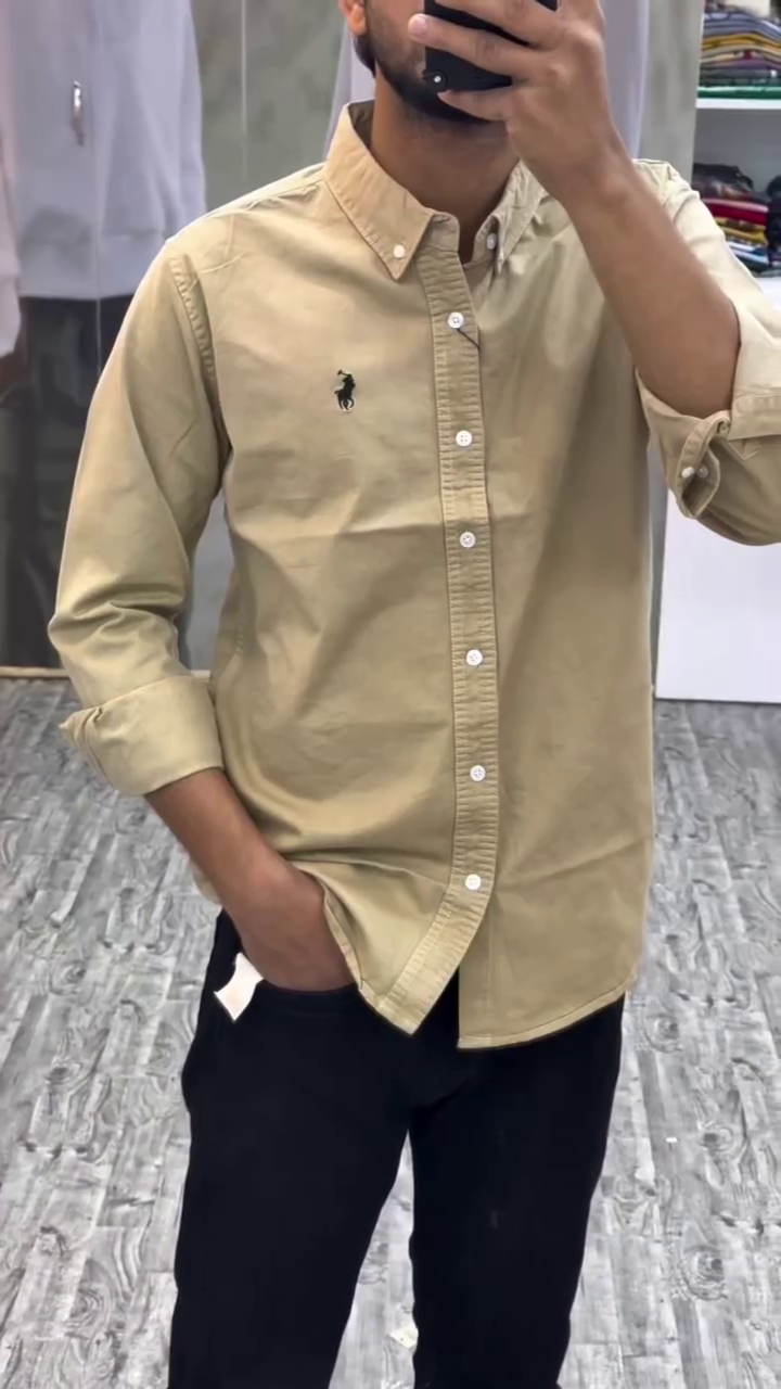 Men’s Plain Daily Wear Full Sleeve Shirt - Image 3