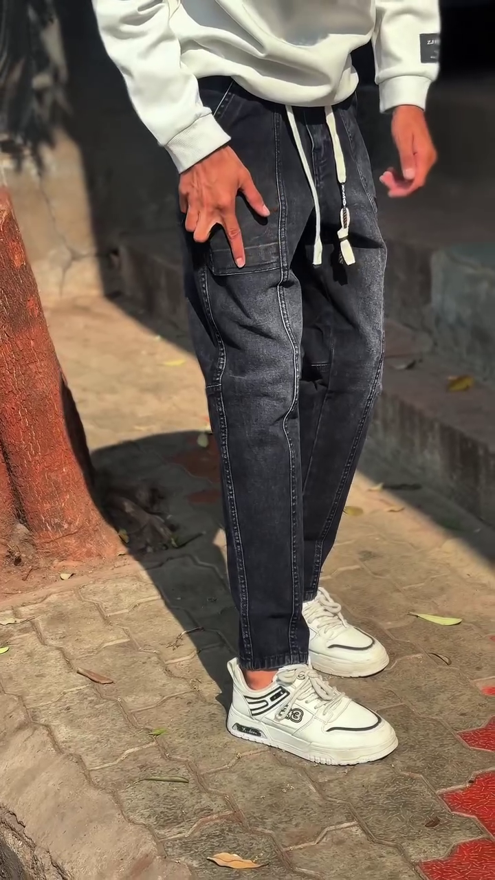 Men’s Skinny Jeans Trousers with Drawstring - Image 8