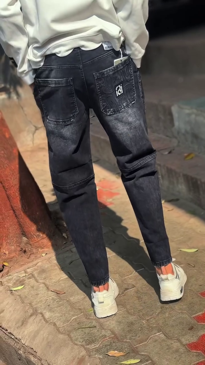 Men’s Skinny Jeans Trousers with Drawstring - Image 6