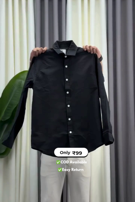 Men's Plain Full Sleeve Shirt