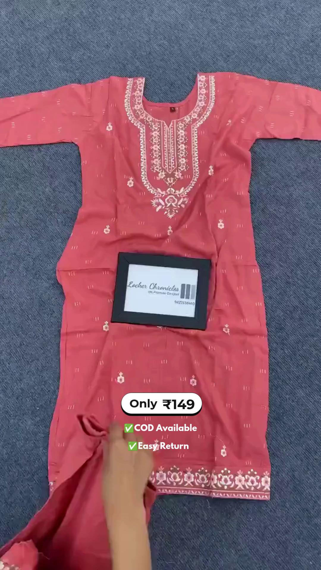 Women's Light Orange Kurta Pant Dupatta Set
