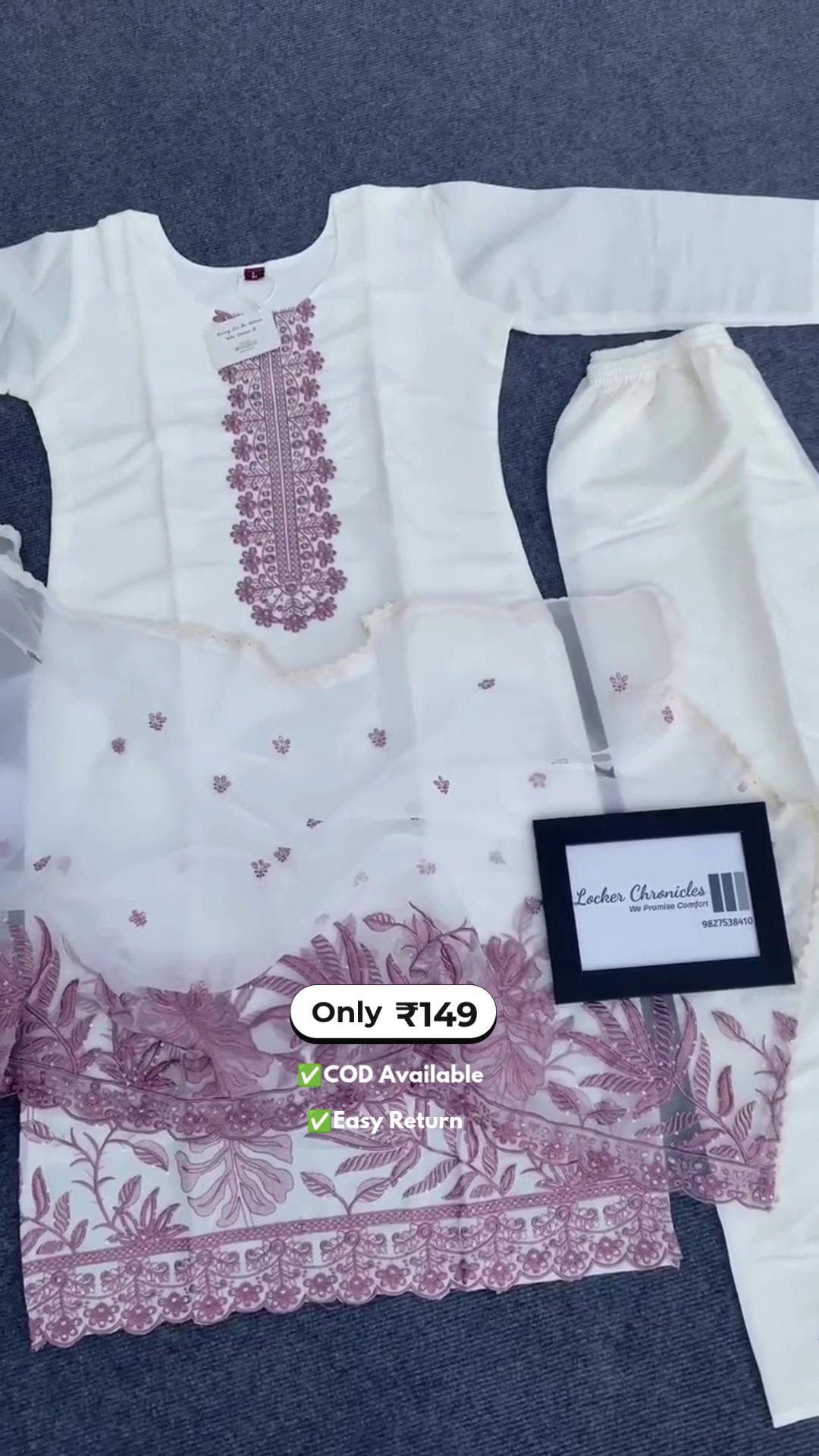 Elegant Ethnic Kurta Pant Set for Women - Image 3